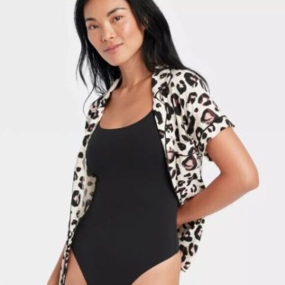 Women's Auden Soft Stretchy Fabric Tank Bodysuit Black Size XL Extra Large NWT - Picture 4 of 9